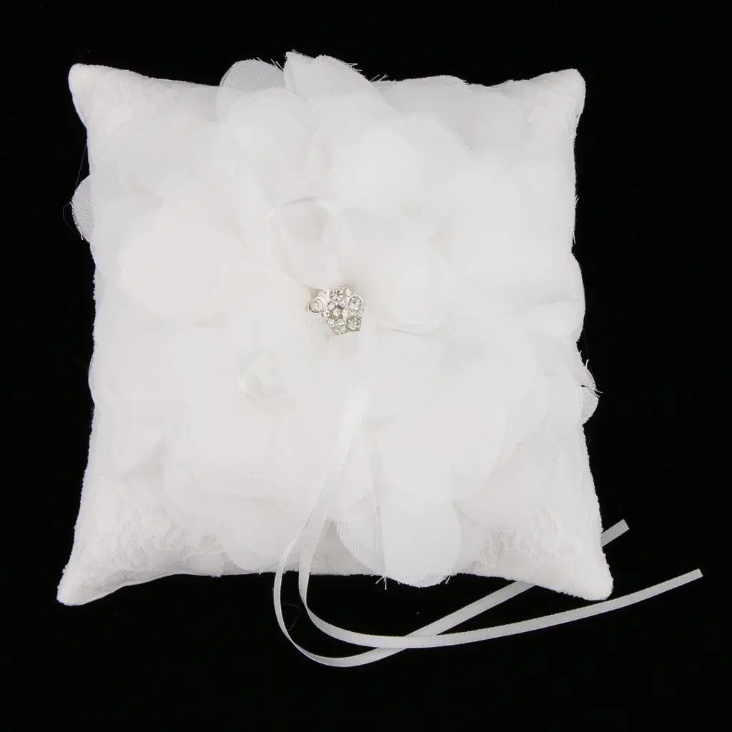 

Pillow Flower Rhinestone Pocket Cushion Wedding Supplier 15x15cm