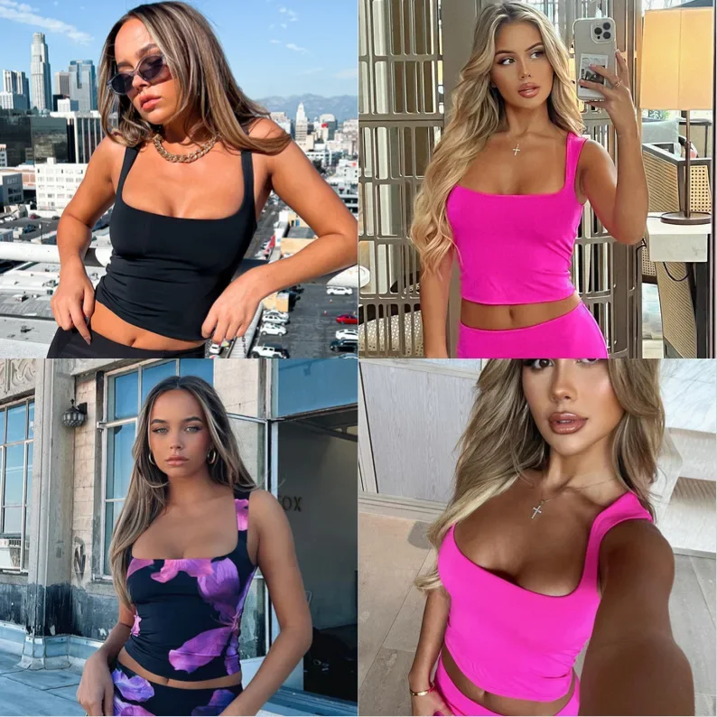 Сексуальные топы на бретелях для женщин облегающая рубашка без рукавов с