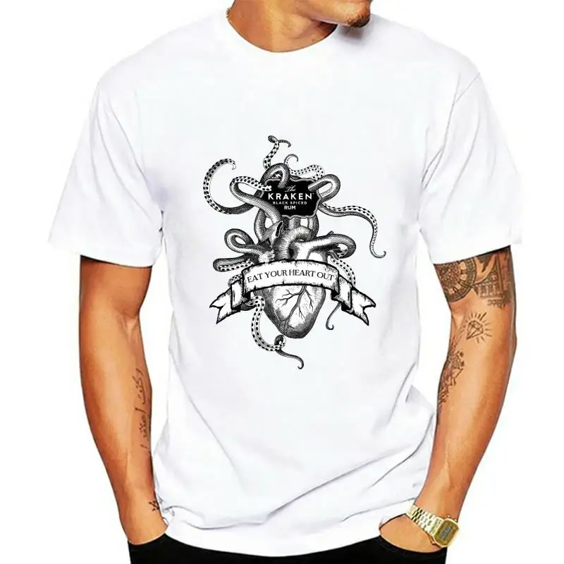 

Label Shirt Kraken Rum pirates pirates Label Octopus Heart T-Shirt Man