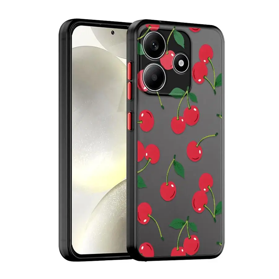 Фото Чехол с мультяшным рисунком вишни для Xiaomi Redmi Note 15 10 13 14 Pro Plus 14C 13C 11 9S A4 12 Funda Phone Cover №5