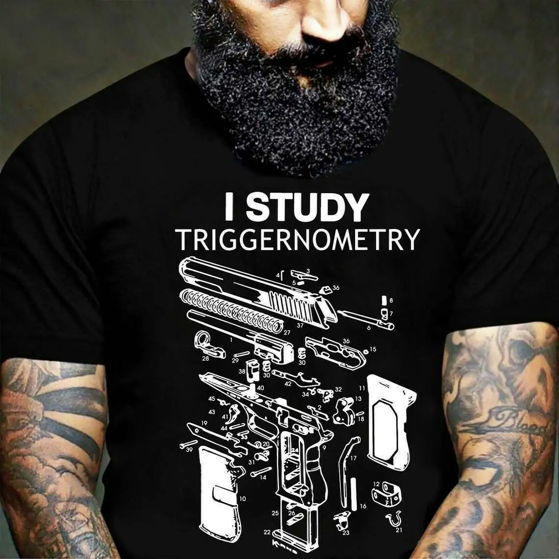 

I Study Triggernometry Classic Black T-shirt Gift For Men Women