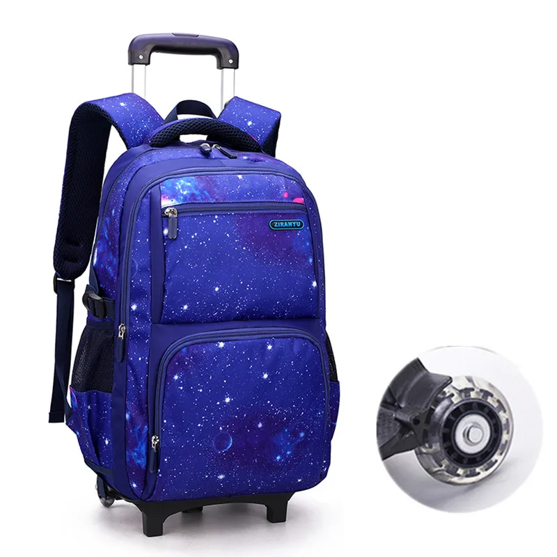 2022 Wheels Travel Rolling Luggage Bag School Trolley Backpack For Boys Kid's Travel backpack On wheels School Kids Backpacks