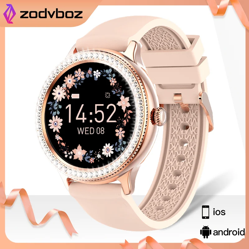 

2022 New Smart Watch Women Custom Dial Fashion Ladies Watches Heart Rate Menstrual Record Waterproof Smartwatch For Android IOS