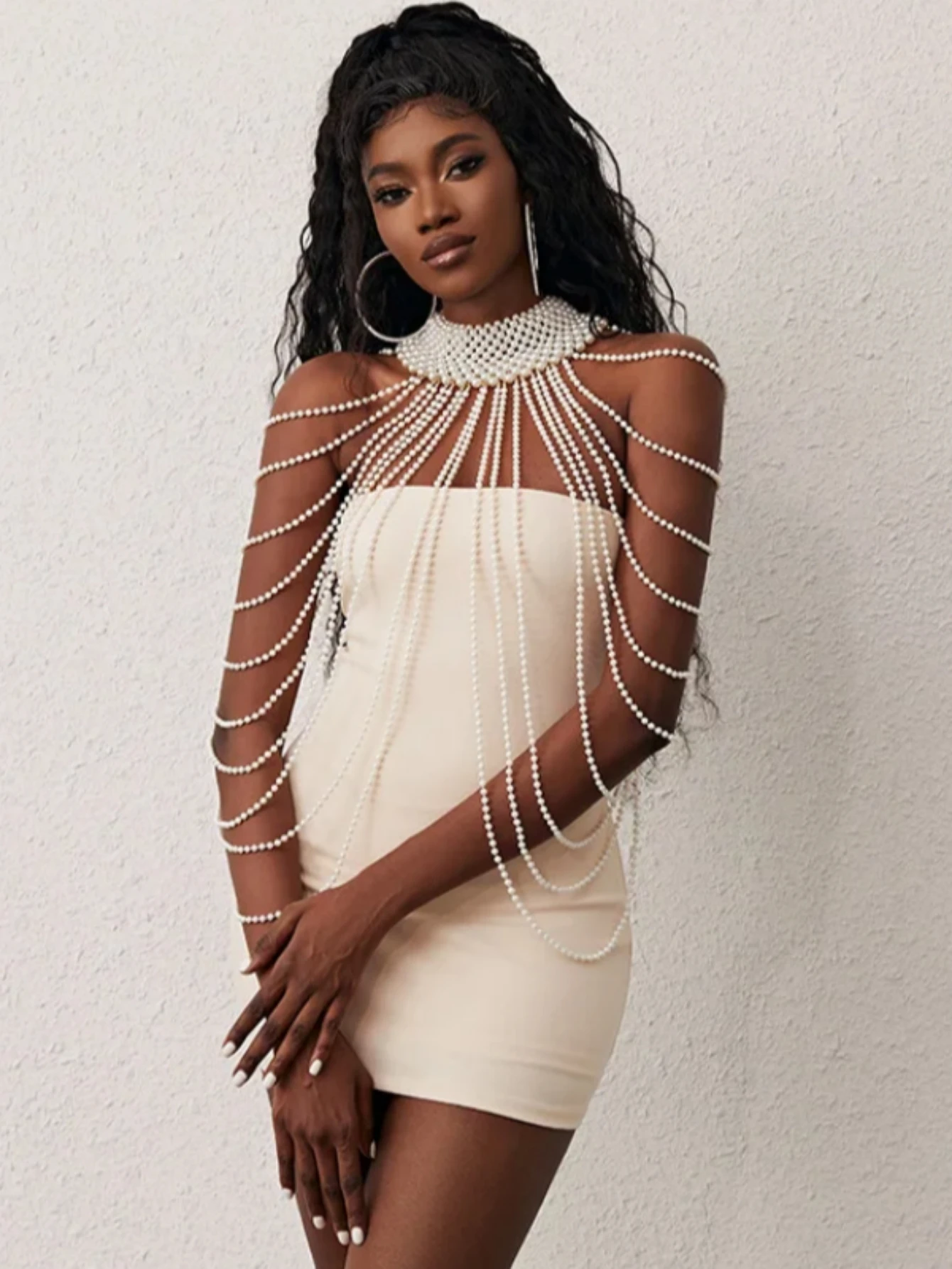 Женское Ожерелье на плечо с искусственным жемчугом 1 шт.