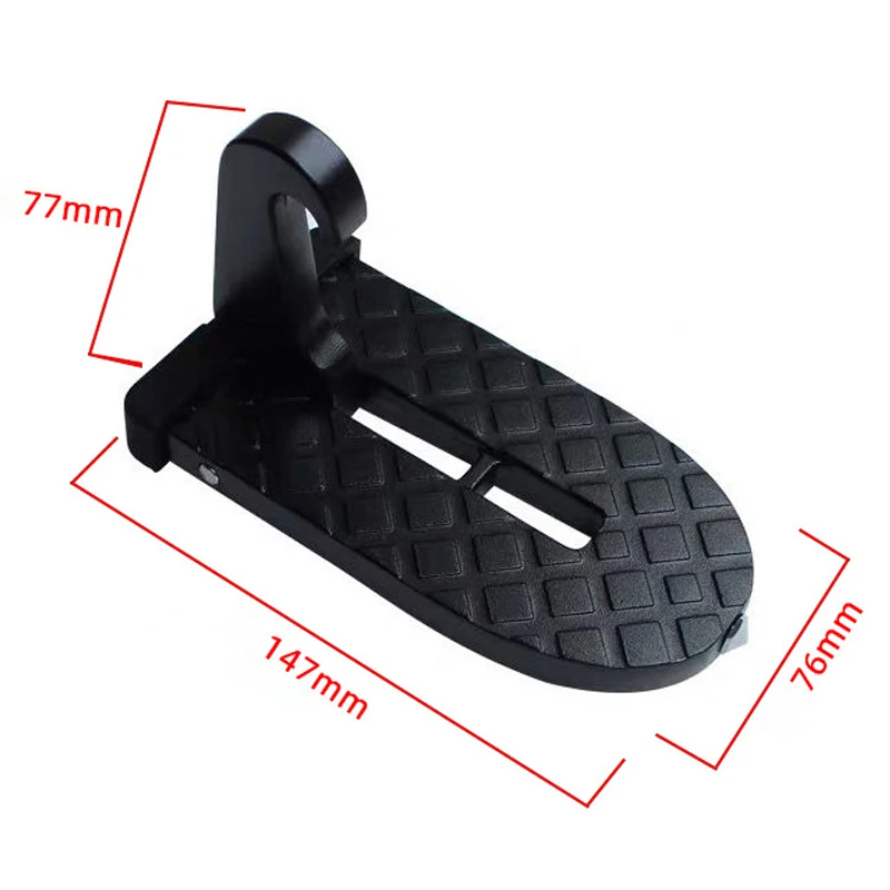 

Car Footrest Foldable Car Door Roof Rack Step Latch Hook Auxiliary Foot Pedal Aluminium Alloy Safety Hammer Universal Car Pedals