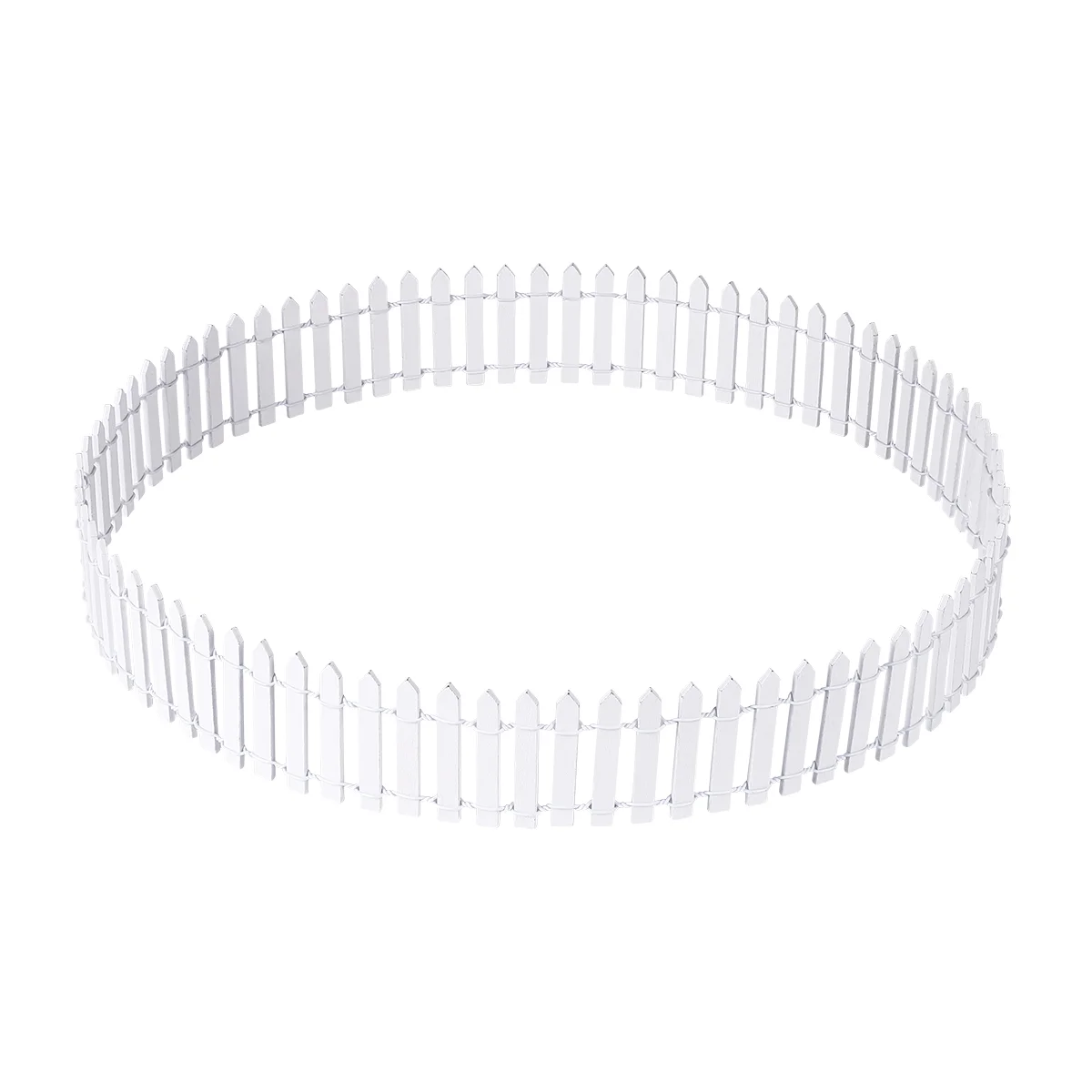 

1 Pc Wood Fence, Portable Lightweight White Color House Miniature Fence Picket Fence for Home Garden