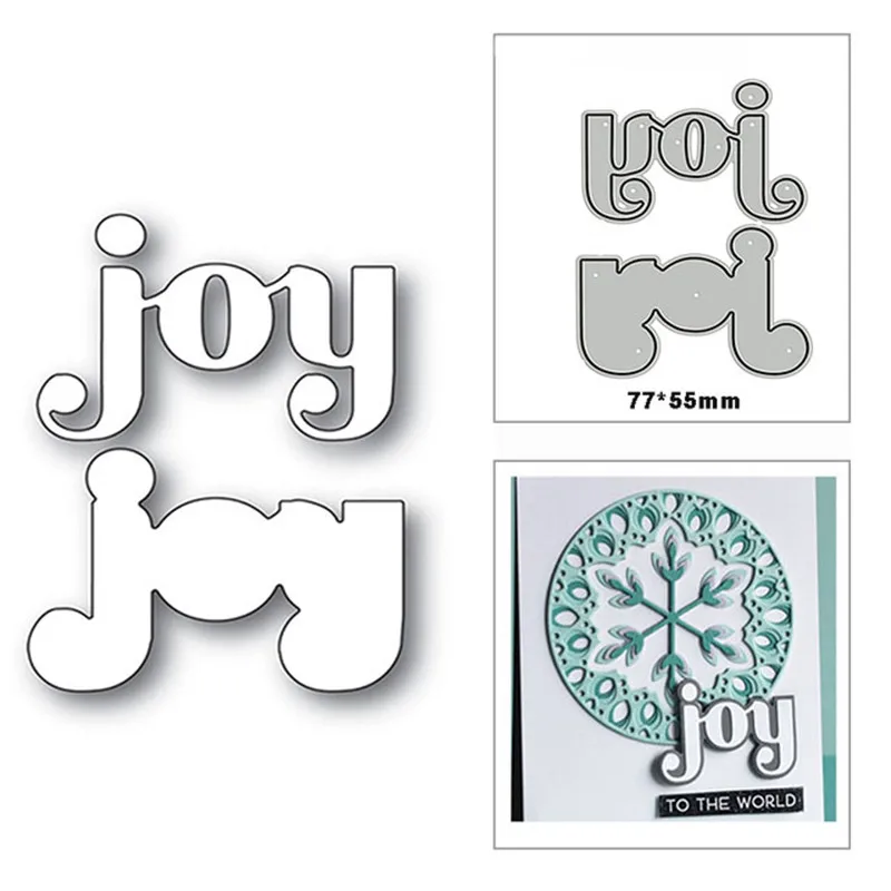 

Joy Text Dies No Stamps DIY Scrapbooking Paper Craft Handmade Make Album Card Punch Art Embossing Template New 2023 Christmas