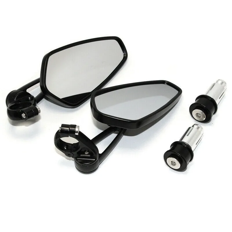 

2pcs Universal Motorcycle 7/8" Handle Bar End Rearview Side Mirrors Fit For Honda For Hot 180 Degree Adjustability
