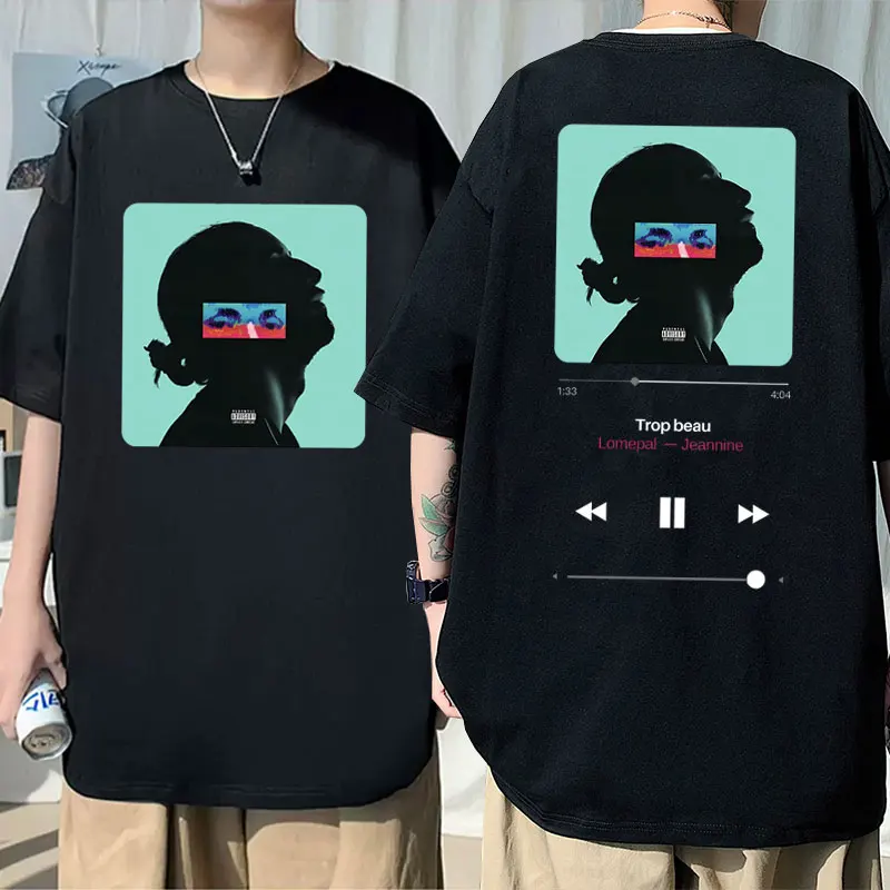 

Lomepal Concert Jeannine Rapper Hip Hop Music Album Graphic Tshirt Men Women Fashion Oversized T-shirt Men's Vintage Streetwear