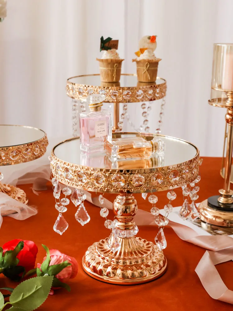 Роскошный поднос с высокой ножкой Европейский обеденный кофейный перерыв