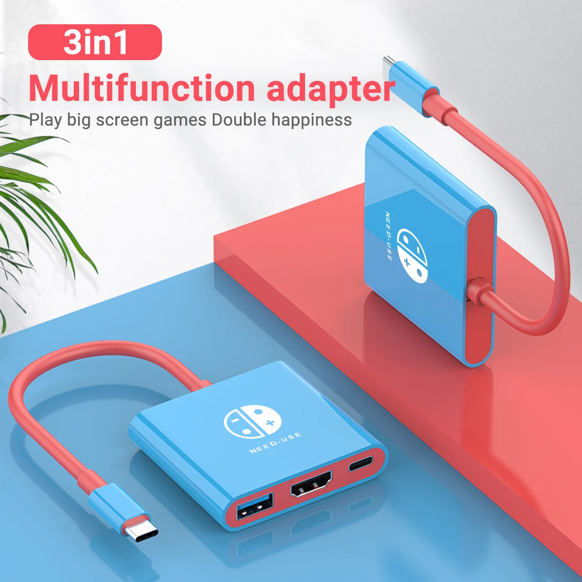 

Switch Dock USB 3.0 Hub 4K HDMI Adapter USB C Splitter TV Portable Docking Station for Nintendo Laptops PC iPad MacBook Air Pro