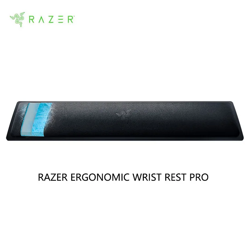 

Razer Ergonomic Wrist Rest Pro for Full-Sized Keyboards Cooling Gel Infused Anti-Slip Rubber Base