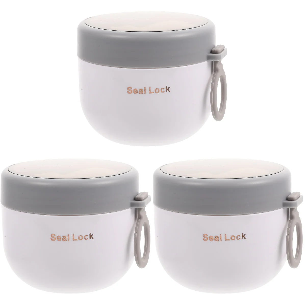 

3 Sets Practical Oatmeal Container Cereal Cup with Lid Microwave Soup Container Office Breakfast Cup