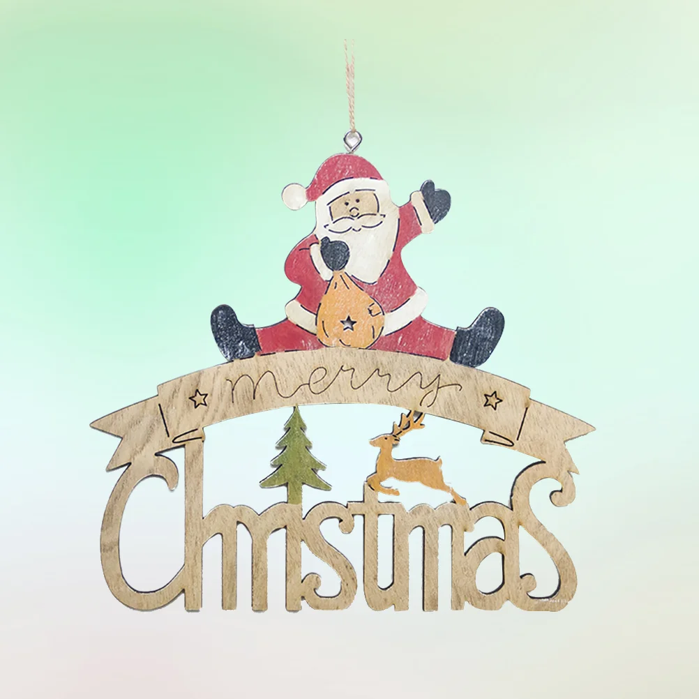 

Para Decoraciones Christmas Hanging Decorations Household Xmas Wall Decoration Bamboo Christmas Door Hanger