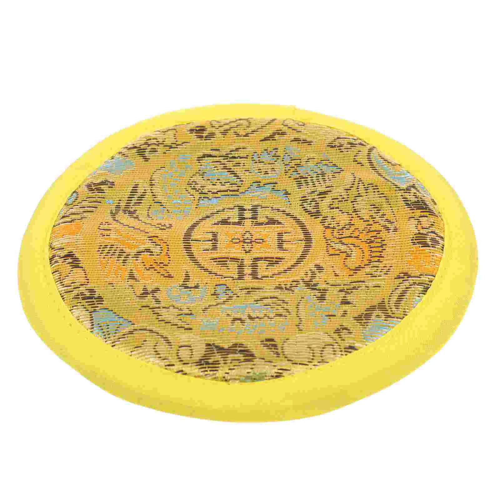 

Bowl Sound Mat Cushion Singing Meditation Pad Tibetan Accessories Suppliesbuddhist Religious Rounded Embroidery Embroidered