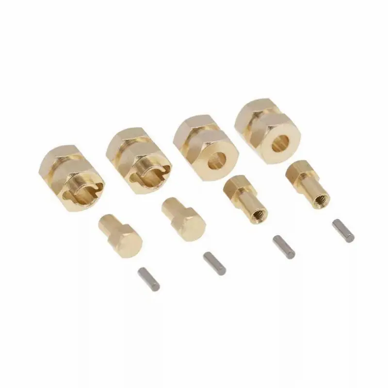 

Brass Extended 7mm Hex Wheel Hubs 8mm Thick For Axial Scx24 Upgrades 1/24 Scx24 rc Crawler Car Extend Track Width 5mm