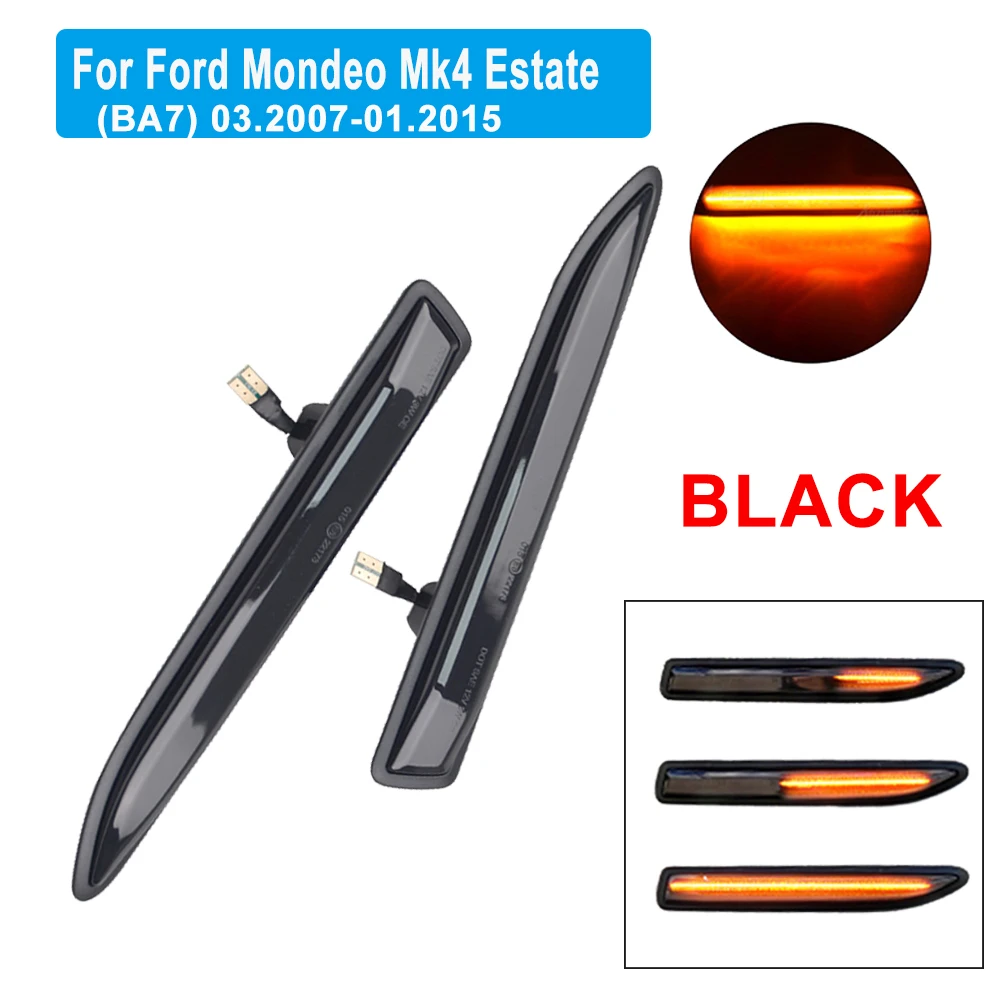 Для Ford Mondeo Mk4 хэтчбек седан Estate (BA7) 2007-2015 динамический светодиодный боковой габаритный указатель поворота