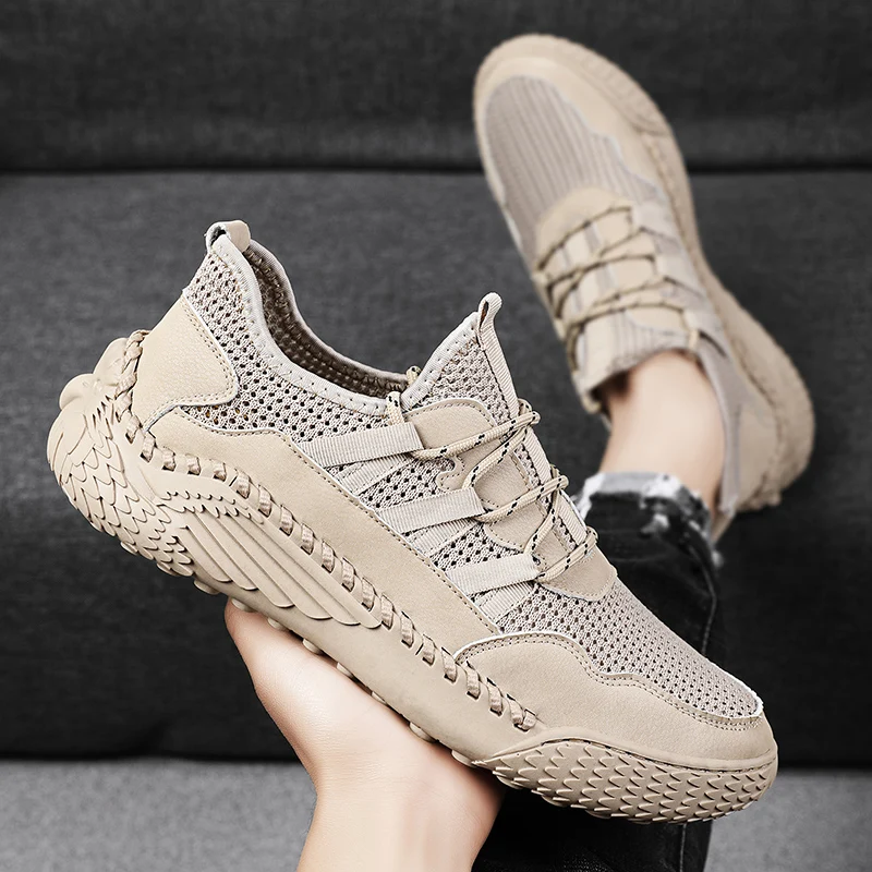 Summer Men's Golf Shoes Mesh Breathable Golf Sports Shoes Nail Free Comfortable Walking Shoes Size 38-46