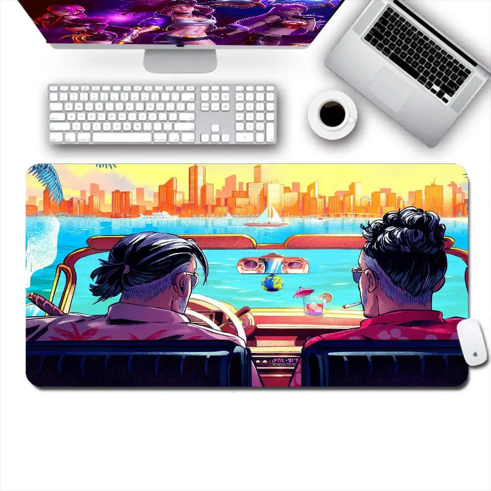 

PNL QLF Rapper Singer Anime Mouse Pad Gaming Professional E-sports Gamers Speed Pc Rubber Keyboard Notbook Rug Desk Mat Mousepad