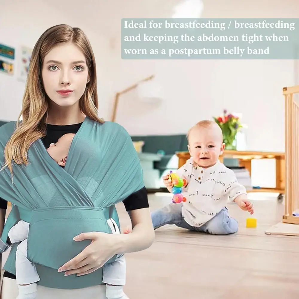 Baby Wrap Carrier Easy To Wear Infant Carrier Slings For Babies Girls Boy Lightweight Breathable Softness Adjustable Perfect For
