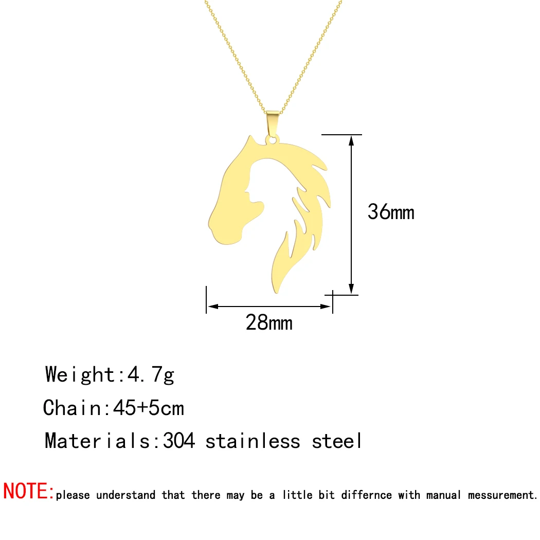 Ожерелье Kinitial из нержавеющей стали с подвеской в виде животного для женщин