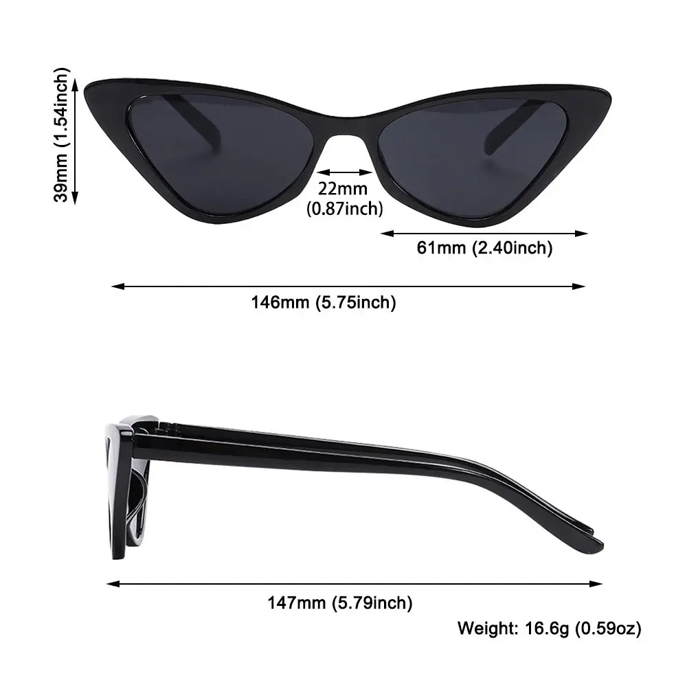 2022 New Vintage Cat Eye Sunglasses Small Frame Retro Sunglasses UV400 Protection Eyewear Fashion Trendy Streetwear Eyewear