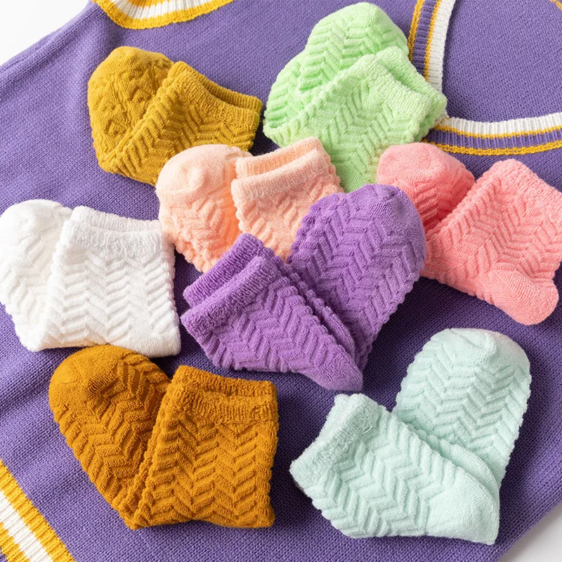 Милые зимние теплые хлопковые повседневные толстые носки для дома и сна женские