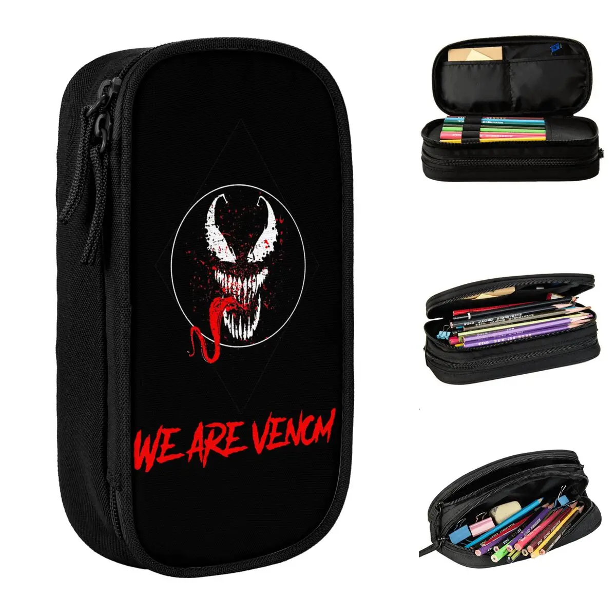We Are Venom антигерой Человек-паук комикс пеналы с держателем для ручек сумка девочек