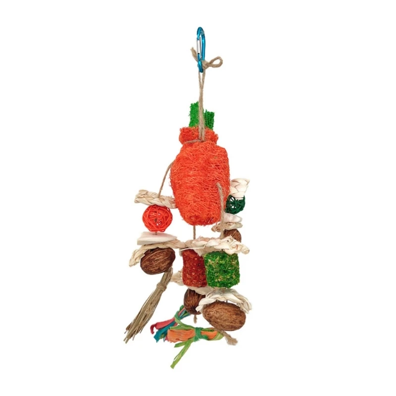 

Жевательная игрушка для птиц Straw Corncob для жевательных зубов, ратанговый шар