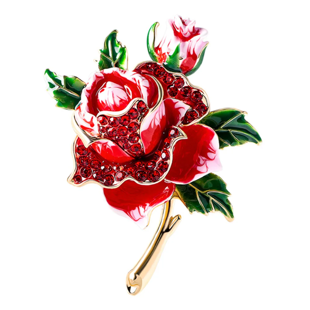 

Rose Brooches For Women Charm Pearl Gold Color Luxury Brooch Pins Party Wedding Gifts Clothing Accessories Jewelry Gift