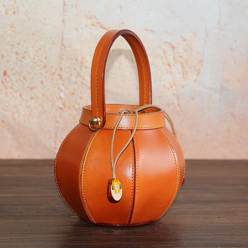 Сумка из воловьей кожи ручной работы сумка-фонарик в иностранном стиле