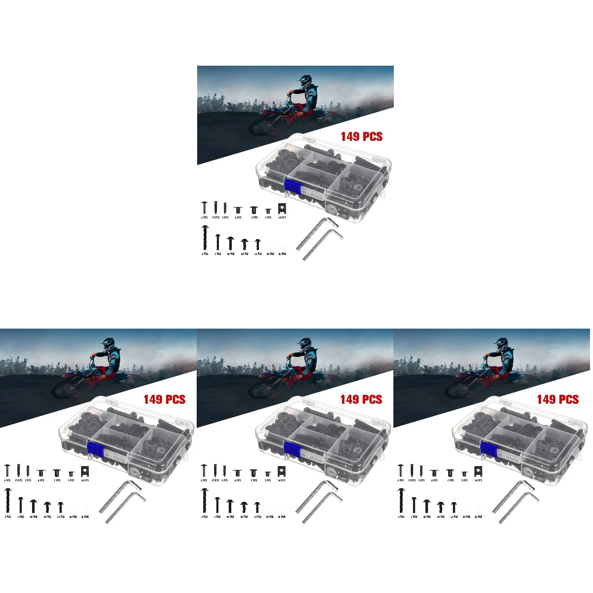 

596 Pcs Fairing Screw Motorbike Fasteners Metric Bolts Screws Windshield Motorcycle Parts