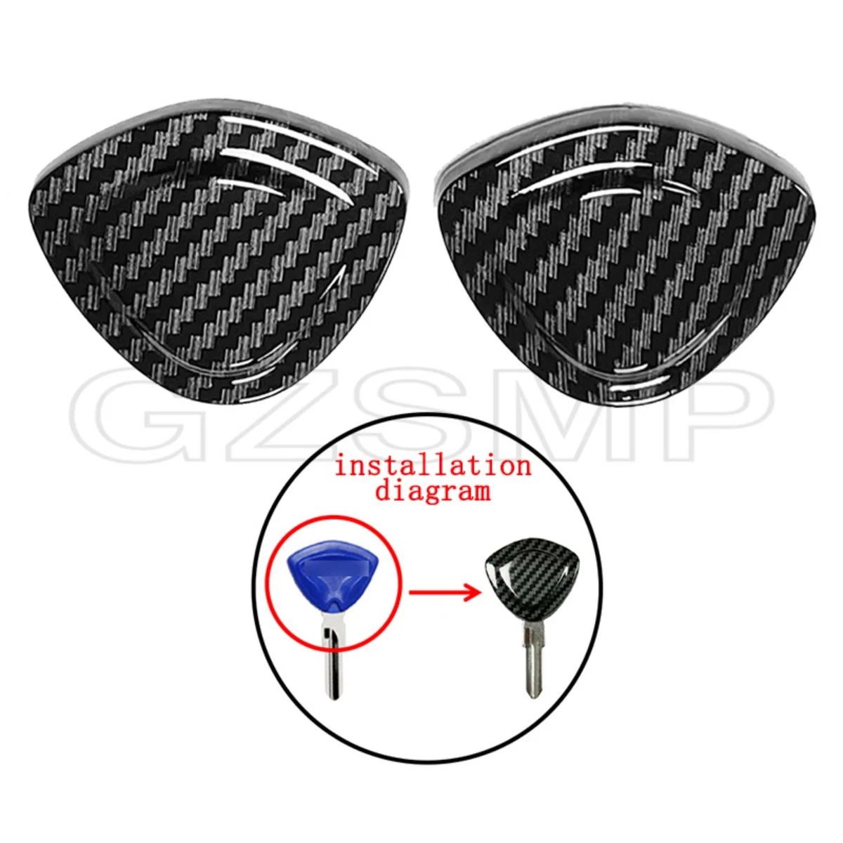 

Motorcycle Carbon Fiber Uncut Blank Blade Key Embryo For Bombardier Can-Am SpydeR SM5
