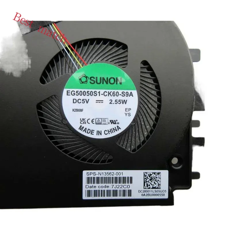 Новый оригинальный вентилятор охлаждения процессора ноутбука для HP Envy 17-cr0013dx