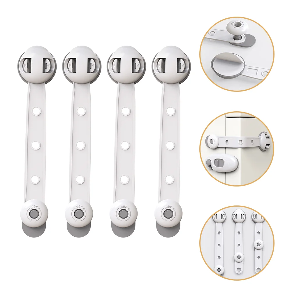 

4pcs Child Safety Strap Locks Baby Refrigerator Lock Children Strap