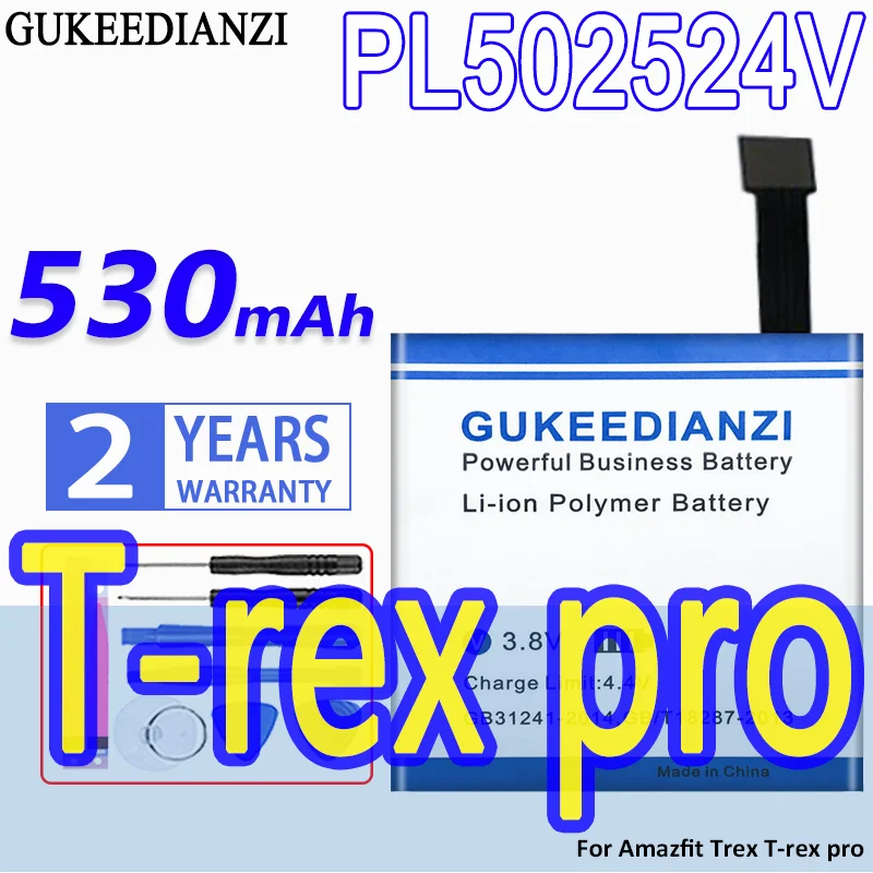 Аккумулятор для Huami Amazfit T-Rex Res Sport 2/Stratos II 2 A1609/T-rex pro/aканальные часы A1602/Для Ares Bip