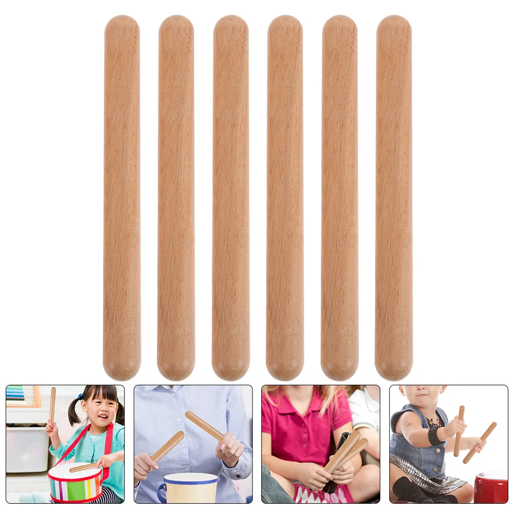 

6 Pcs Educational Tools Kids Toys Musical Instruments Ages 3-5 Children Early Drum Sticks Percussion