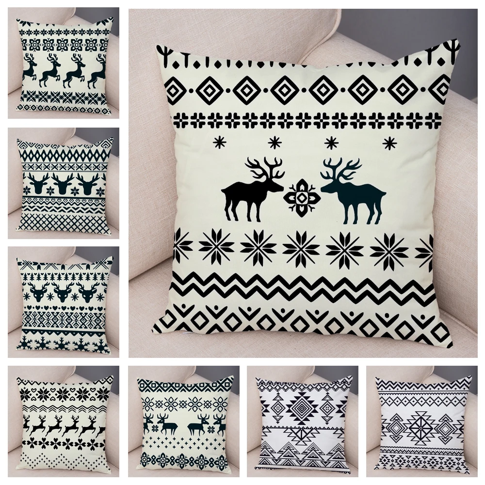 

Deer Cushion Sofa Home Car Kids Room Decor Geometric Pillowcase