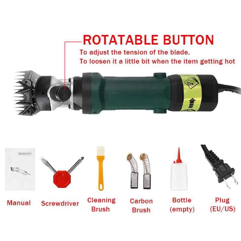 Машинка для стрижки домашних животных 2500 Вт 6 скоростей 13 зубьев - купить по