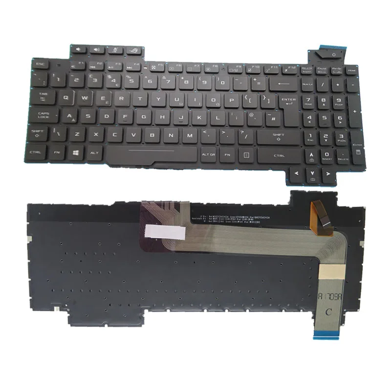 

Laptop Keyboard For ASUS ROG PX703GE Black Without Frame With Backlight Hungary HU/Nordic NE/United Kingdom UK/United States US
