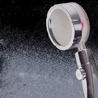 360 degrees rotating with small fan abs rain high pressure spray nozzle bathroom accessories new shower head water saving flow