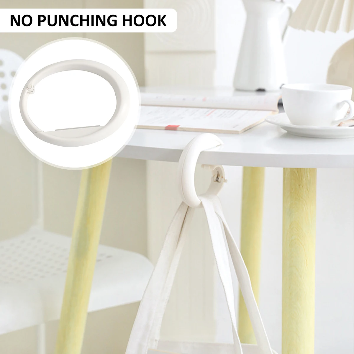 

Hanging Bag Hook Foldable Bag Table Hooks Portable Travel Handbag Hangers Punch-Free Table Edge Hook Heavy-Resistance Bag Table