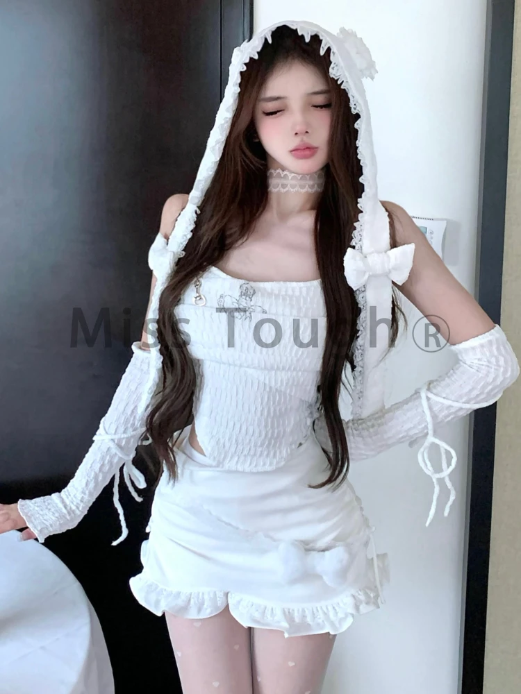 Осенний милый вязаный комплект из 4 предметов Женский дизайнерский красивый