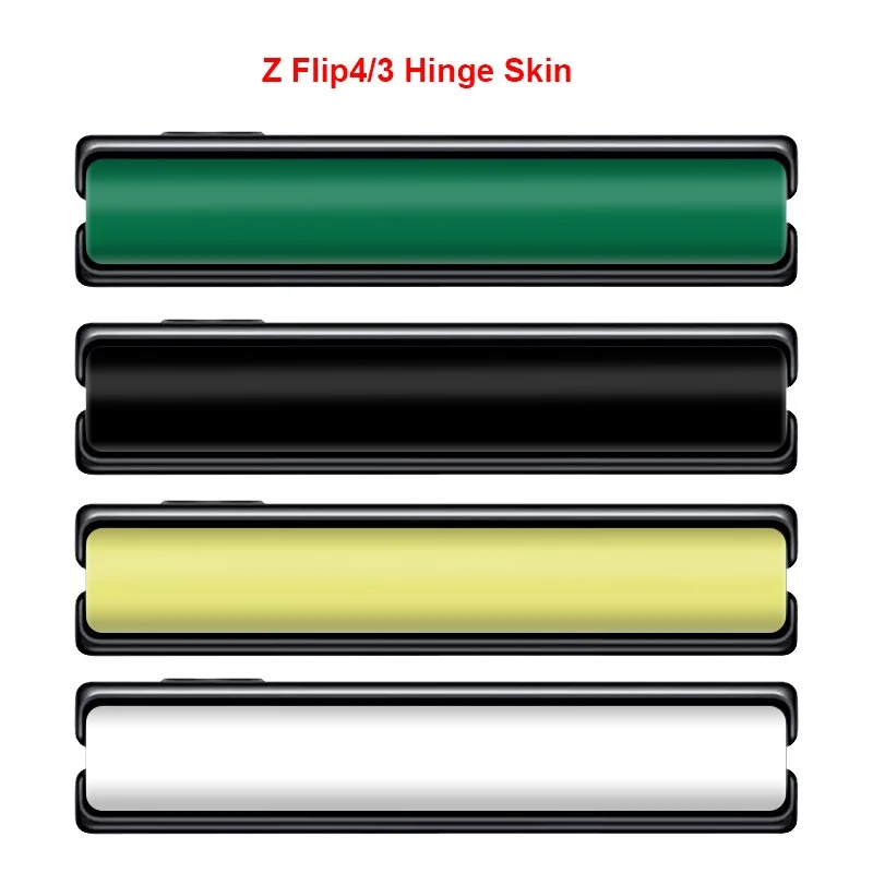 

2PCS Pain Color Hinge Skin for Samsung Galaxy Z Flip 4 3 Side Protector Film Cover Flip4 Flip3 3M Border Wrap Protection Sticker