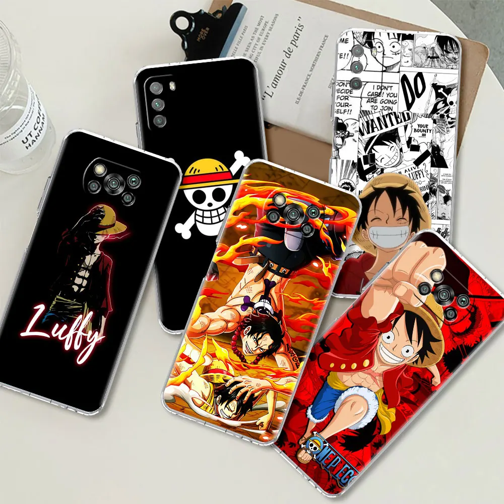 

Clear Soft Case For Xiaomi Mi Poco X4 Pro 5G X3 NFC M4 M3 F3 GT X2 F2 F1 11T 10T 9T Silicone Phone Cover One Piece Anime Shell