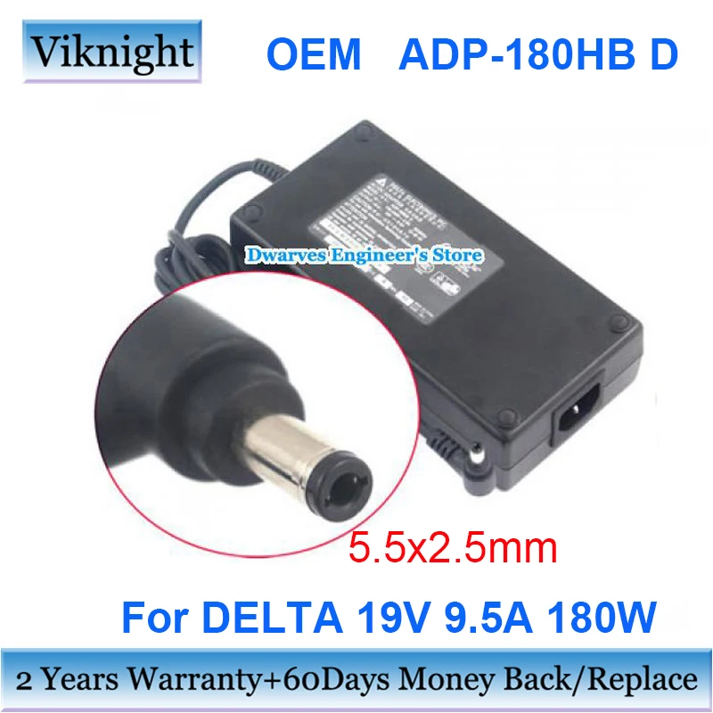 

Genuine 19V 9.5A 180W DELTA AC Adapter For ASUS G75 G75V G75VW For MSI GT60 16F1 16F2 GT70 GT780DXR ADP-180HB Power Supply