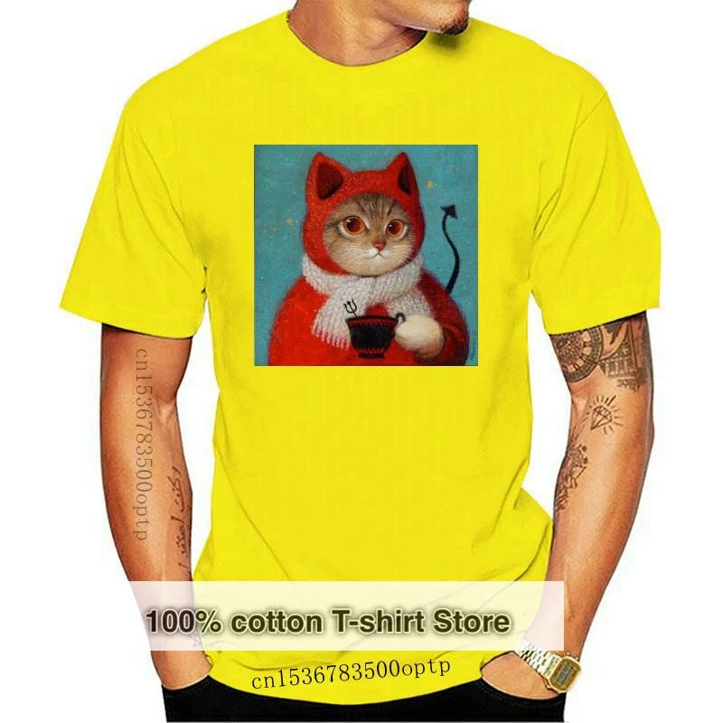 

Футболка женская с принтом сатаны, топ в стиле Харадзюку, с О-образным вырезом, с коротким рукавом, в стиле панк, хип-хоп