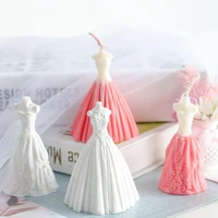 3d princess skirt silicone chocolate fondant candy mould wedding dress resin mold cake baking tools soap candle mold diy