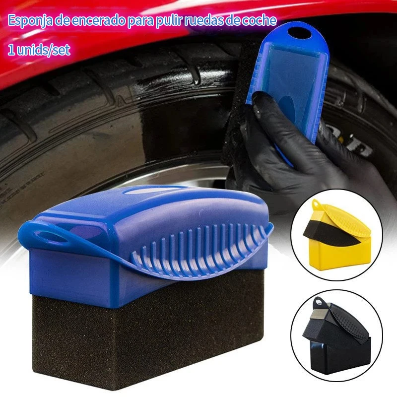 

1 Pcs Car Wheel Tire Brush Polishing Waxing Sponge Brush with Cover Tire Cleaning Brush Cleaning Cleaning Supplies