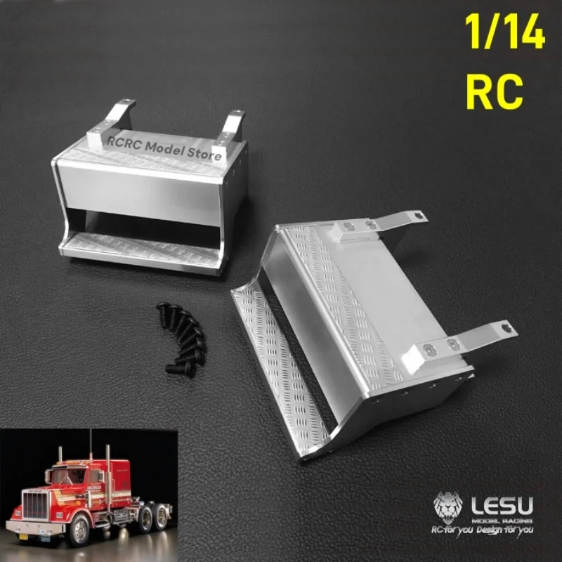 Фото 1 пара LESU RC игрушечный грузовик, металлическая педаль, ящик для инструментов для Tamiya King Hauler 1/14, модель тягача, детали, аксессуары для игрушек G-6066 №1
